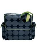 Oi Oi Charcoal Dot Messenger Lime Green