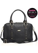 Elizabeth Leather Black Changing Bag by Storksak