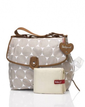 Babymel Satchel Jumbo Dot Changing Bag fawn