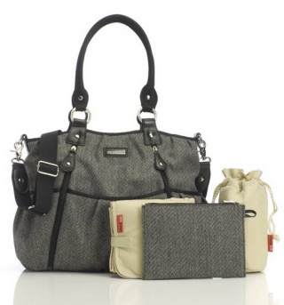 Storksak Olivia Herringbone  Changing Bag