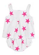 aden + anais smock top  and bloomers shocking pink