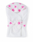 Aden + anais baby bath wrap fluro pink