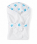 Aden + anais baby bath wrap fluro blue