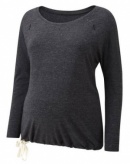 Amoralia nursing zip top in Charcoal