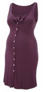 Amoralia button Nightdress in Berry
