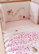 Pink Lining Cot Bed and Bumper Hop, Skip and Jump