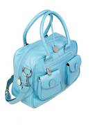 Leather Changing Bag by Lin & Leo Turquoise