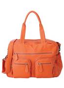 OiOi  Orange buffalo faux leather carry all