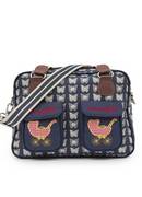 Pink Lining Mama et Bebe Cream Butterflies on Navy