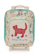 Pink Lining Wheelie Case raining Cats and Dogs