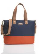 Storksak Tote in Orange and Navy